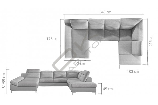 WERSAL Rozkladacia sedacia súprava TIMOLA XL - široký výber farieb 
